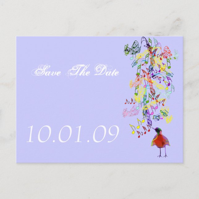 A Little Birdie Told Me So Announcement Postcard (Front)