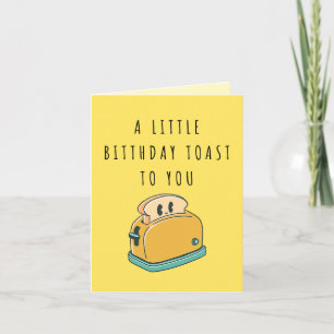 A Little Birthday Toast to You-Funny Witty Message Thank You Card