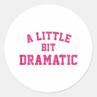 A Little Bit Dramatic Halloween Queen Girls Tank T Classic Round Sticker