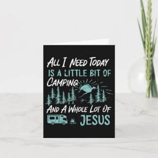 A Little Bit Of Camping And Jesus Motorhome Camper Card