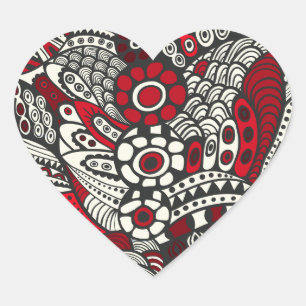 A little bit of red heart sticker