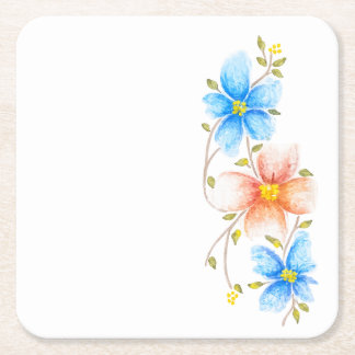 A little bit of Spring Square Paper Coaster