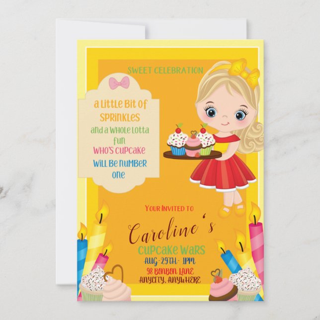 A little bit of Sprinkle Different Invitation Card (Front)