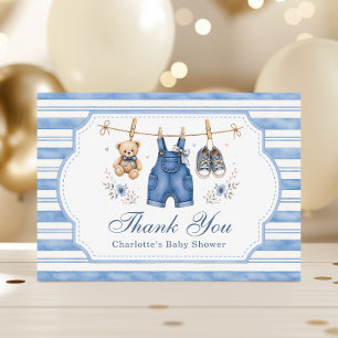 A Little Blue Jean Baby Girl Thank You Card