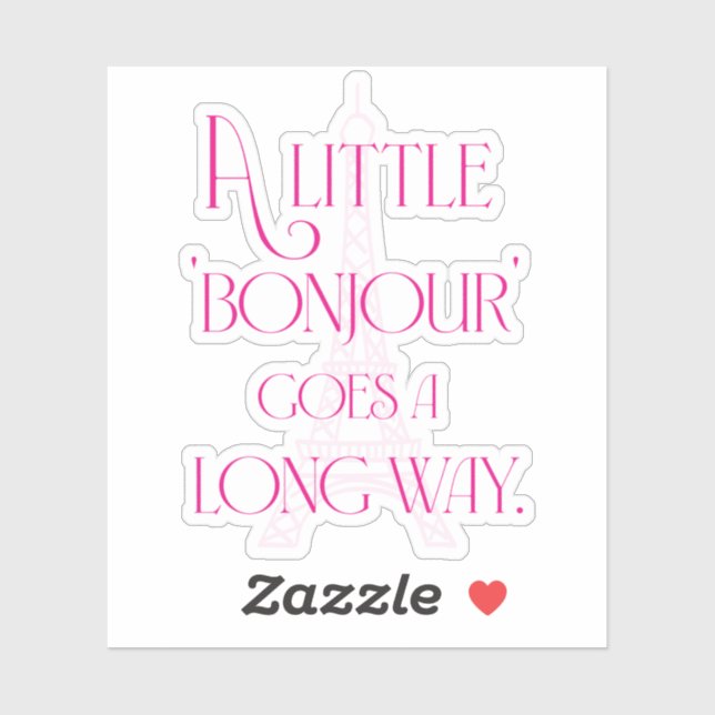 A Little Bonjour Goes a Long Way (Sheet)