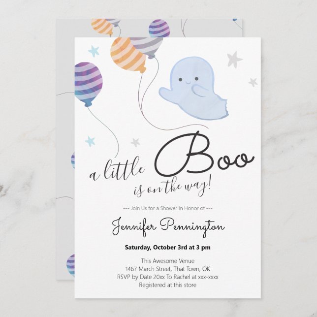 A Little Boo Baby Shower (Front/Back)