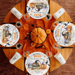 a little boo baby shower baby shower invitations  paper plate