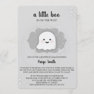 A Little Boo Baby Shower By Mail Invitation