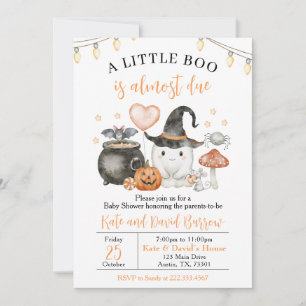 A Little Boo Baby Shower Invitation