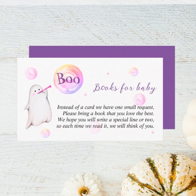 A Little Boo Birthday Party Book for Baby Enclosure Card (I wish you happiness))))