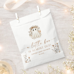 A Little Boo Boho Ghost Wildflower Baby Shower Favour Bags