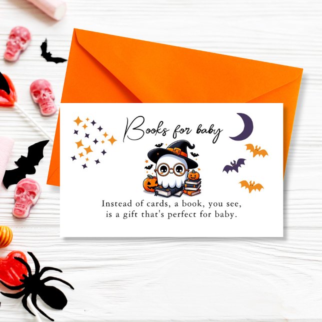 A Little Boo Books For Baby | Baby Shower Enclosure Card (A little boo books for baby enclosure card)