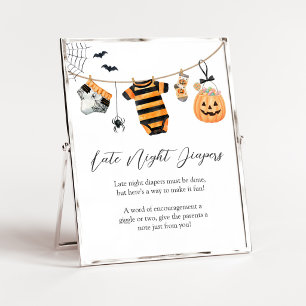 A Little Boo Clothesline Late Night Diapers Sign