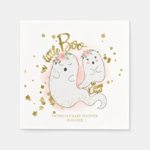 A Little Boo Cute Halloween Girl Baby Shower Napkin
