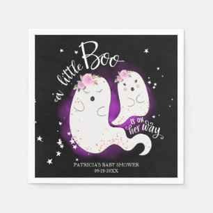 A Little Boo Cute Halloween Girl Baby Shower Napkin
