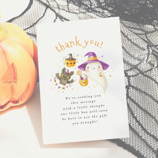 A Little Boo Cute Halloween Thank You Card (Creator Uploaded)
