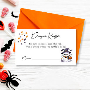 A Little Boo Diaper Raffle Baby Shower Enclosure Card
