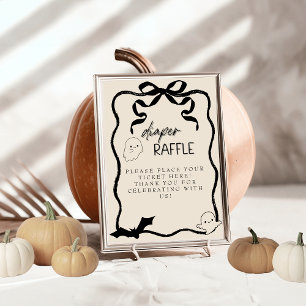 A Little Boo  Diaper Raffle sign Invitation