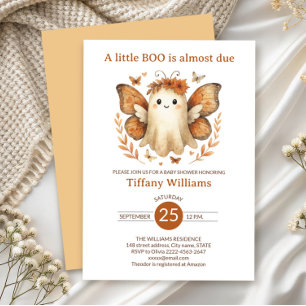 A Little Boo Fairy ghost Baby Shower Invitation