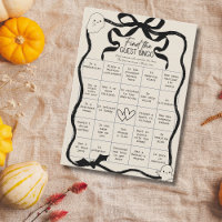 A Little boo  Find the Guest Bingo Game Card