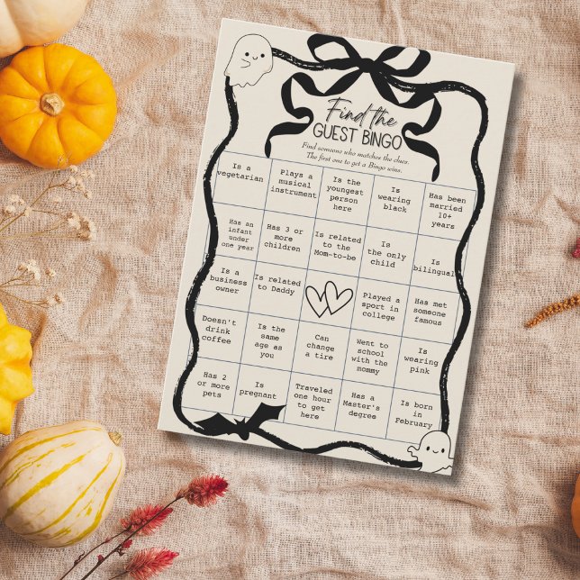 A Little boo  Find the Guest Bingo Game Card (A Little boo Find the Guest Bingo Game Card)