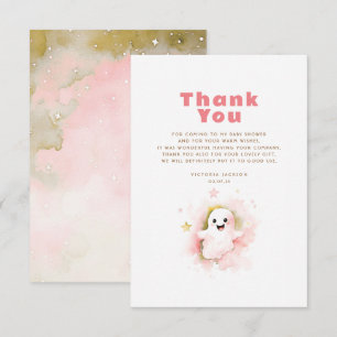 A Little Boo Ghost Cute Halloween Thank You Card