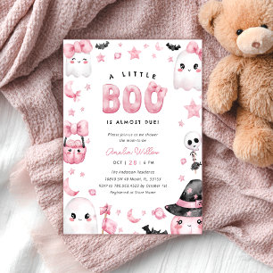 A Little Boo Ghost Halloween Baby Shower Invitation