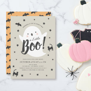 A Little Boo Ghost Halloween Baby Shower Invitation