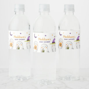 A Little Boo Ghost Halloween Baby Shower  Water Bottle Label