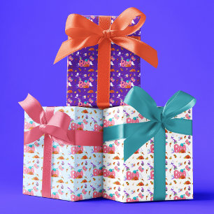 A Little Boo Ghost, Owl Halloween Baby Shower  Wrapping Paper Sheet