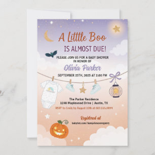 A Little Boo Halloween Baby Shower - Autumn Baby Invitation