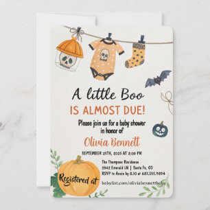 A Little Boo Halloween Baby Shower - Autumn Baby Invitation