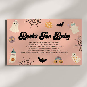 A Little Boo Halloween Baby Shower Books For Baby Enclosure Card