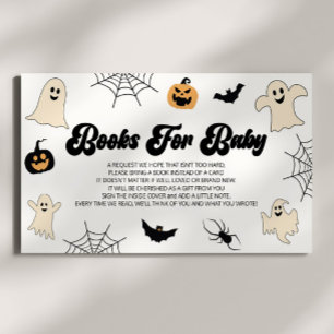 A Little Boo Halloween Baby Shower Books For Baby Enclosure Card