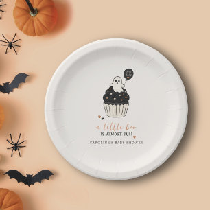 A Little Boo Halloween Baby Shower Cute Ghost Paper Plate