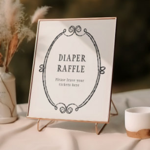 A Little Boo Halloween Baby Shower Diaper Raffle Poster