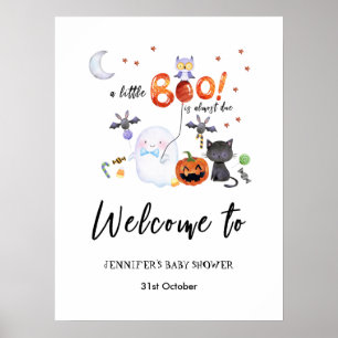 A Little Boo Halloween Baby Shower Foam Board Poster