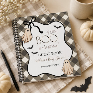 A Little Boo Halloween Baby Shower Guest Notebook