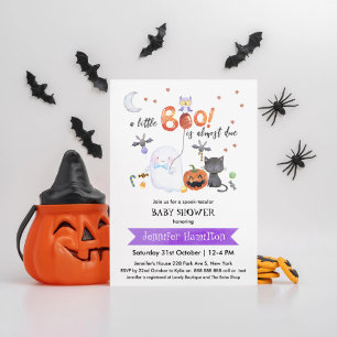 A Little Boo Halloween Baby Shower Invitation