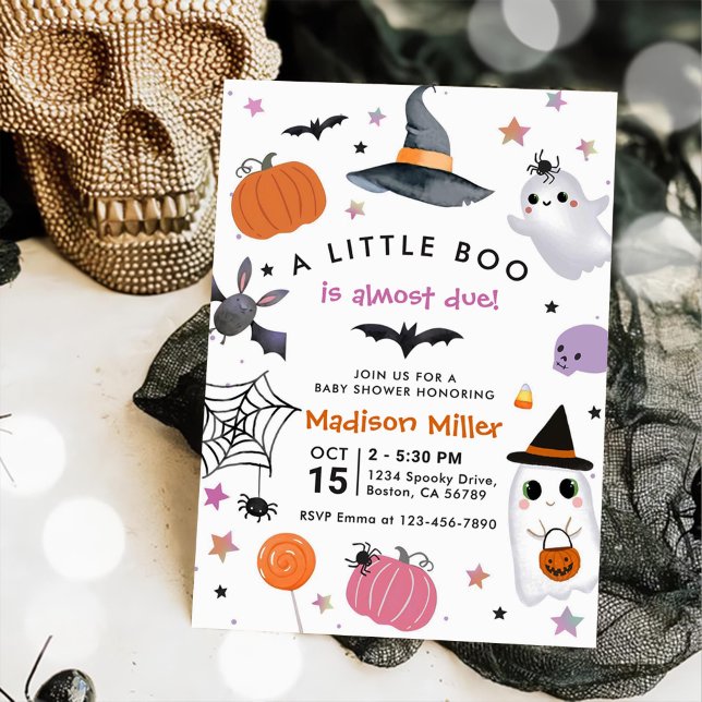 A Little Boo Halloween Baby Shower Invitation (Creator Uploaded)