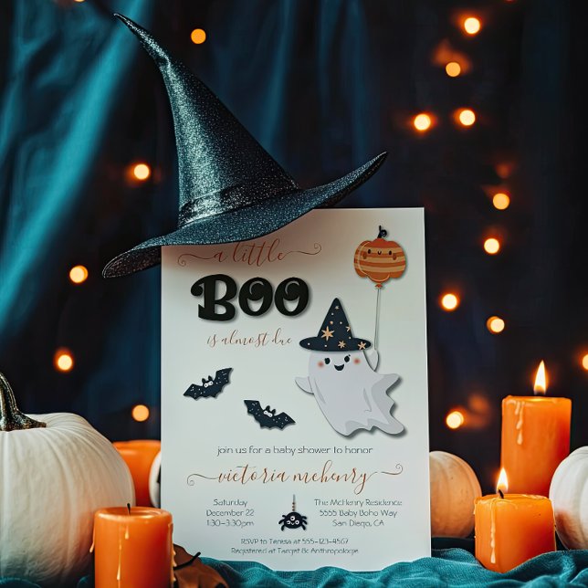 A little Boo Halloween Baby Shower Invitation (Creator Uploaded)