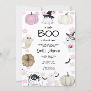 A Little Boo Halloween Baby Shower  Invitation
