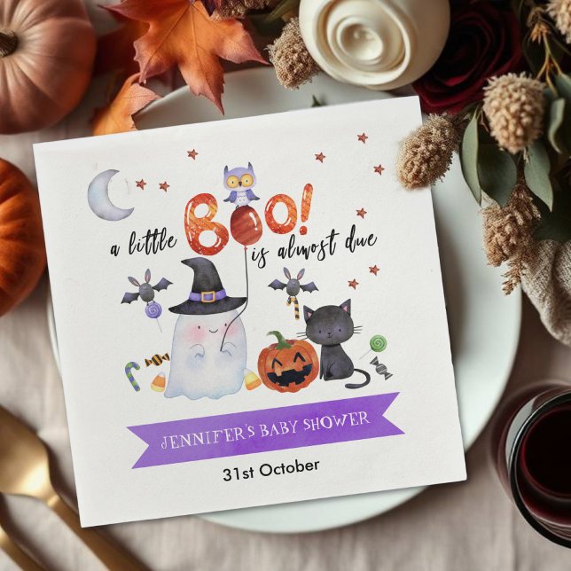 A Little Boo Halloween Baby Shower Napkins (Creator Uploaded)