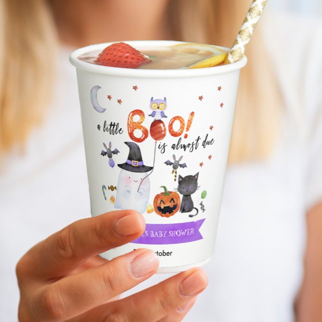 A Little Boo Halloween Baby Shower Paper Cups (Creator Uploaded)