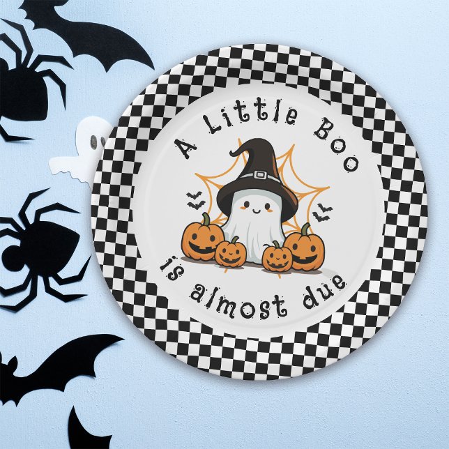 A Little Boo Halloween Baby Shower Paper Plate (Creator Uploaded)