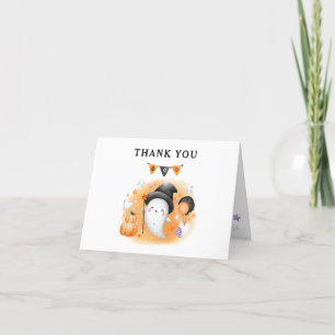 A Little Boo Halloween Baby Shower Thank You Card