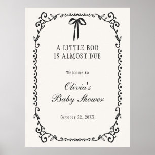 A Little Boo Halloween Baby Shower Welcome Poster