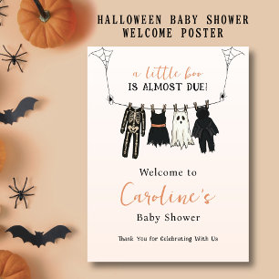 A Little Boo Halloween Baby Shower Welcome Sign