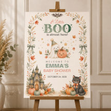 A Little Boo Halloween Baby Shower Welcome Sign