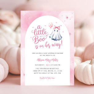 A Little Boo Halloween Ghost Baby Shower Invitation